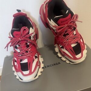 Balenciaga Kids Red Sneakers